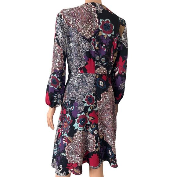 Anthropologie Lecato Peasant Dress by Donna Morgan Orig. $188) SZ 4 BoHo Paisley - Picture 5 of 10